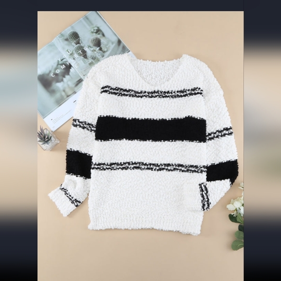 Striped Colorblock Sweater - Picture 2 of 14
